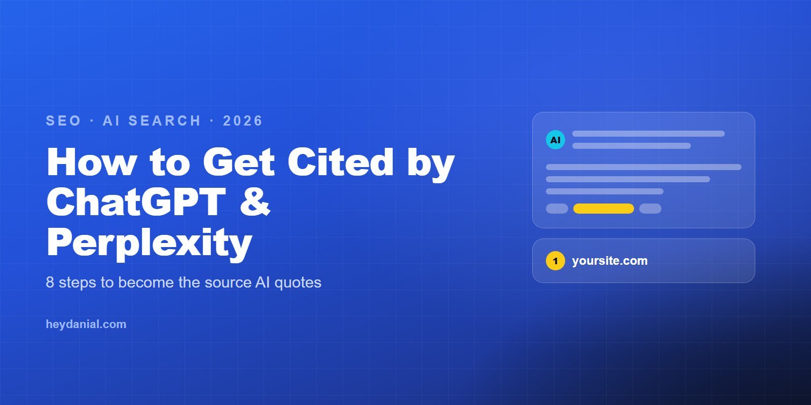 How to get your website cited by ChatGPT and Perplexity — 2026 guide